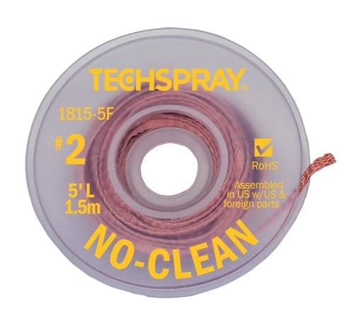 Techspray No-Clean Yellow #2 Braid - 5' - 1815-5F