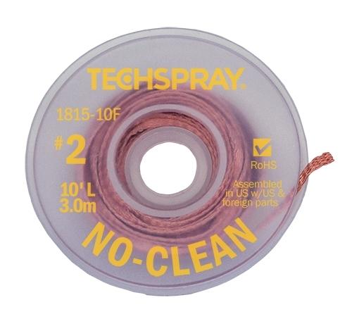 Techspray No-Clean Yellow #2 Braid - 10' - 1815-10F