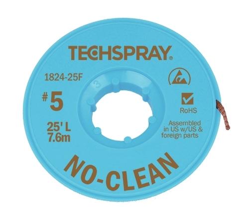 Techspray No-Clean Brown #5 Braid - 25' AS - 1824-25F
