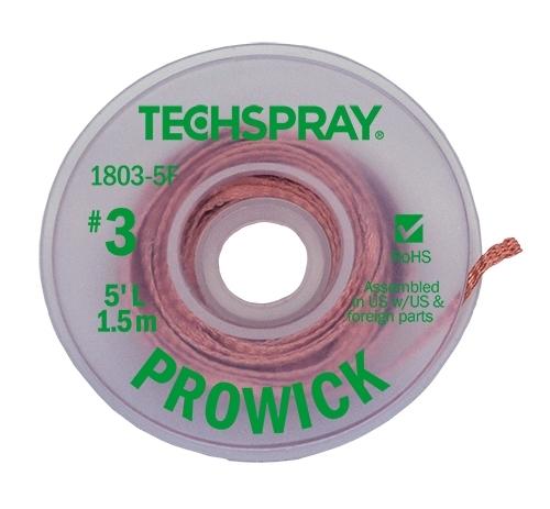 Techspray Pro Wick Green #3 Braid - 5' - 1803-5F