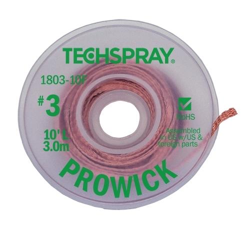 Techspray Pro Wick Green #3 Braid - 10' - 1803-10F