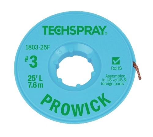 Techspray Pro Wick Green #3 Braid - 25' - 1803-25F
