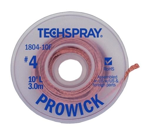 Techspray Pro Wick Blue #4 Braid - 10' - 1804-10F
