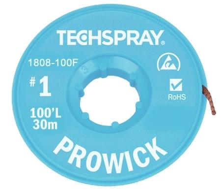 Techspray Pro Wick White #1 Braid - 100' AS - 1808-100F