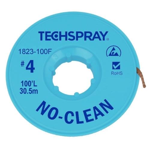 Techspray No-Clean Blue #4 Braid - 100' AS - 1823-100F