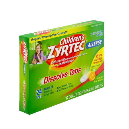 Children's Allergy Relief Zyrtec Oral Dissolve Tablet, Citrus, 12 ct.