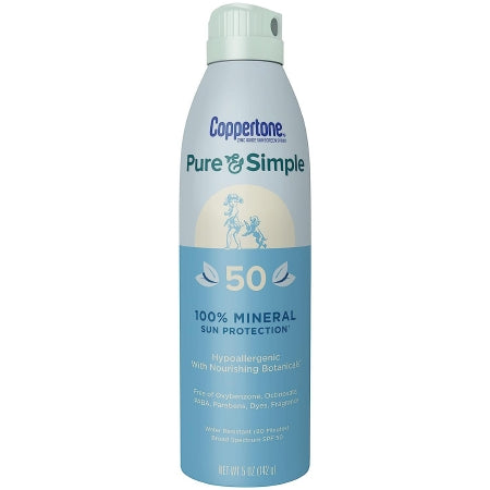Coppertone® Pure and Simple SPF 50 Mineral Sunscreen Spray, 5 oz.