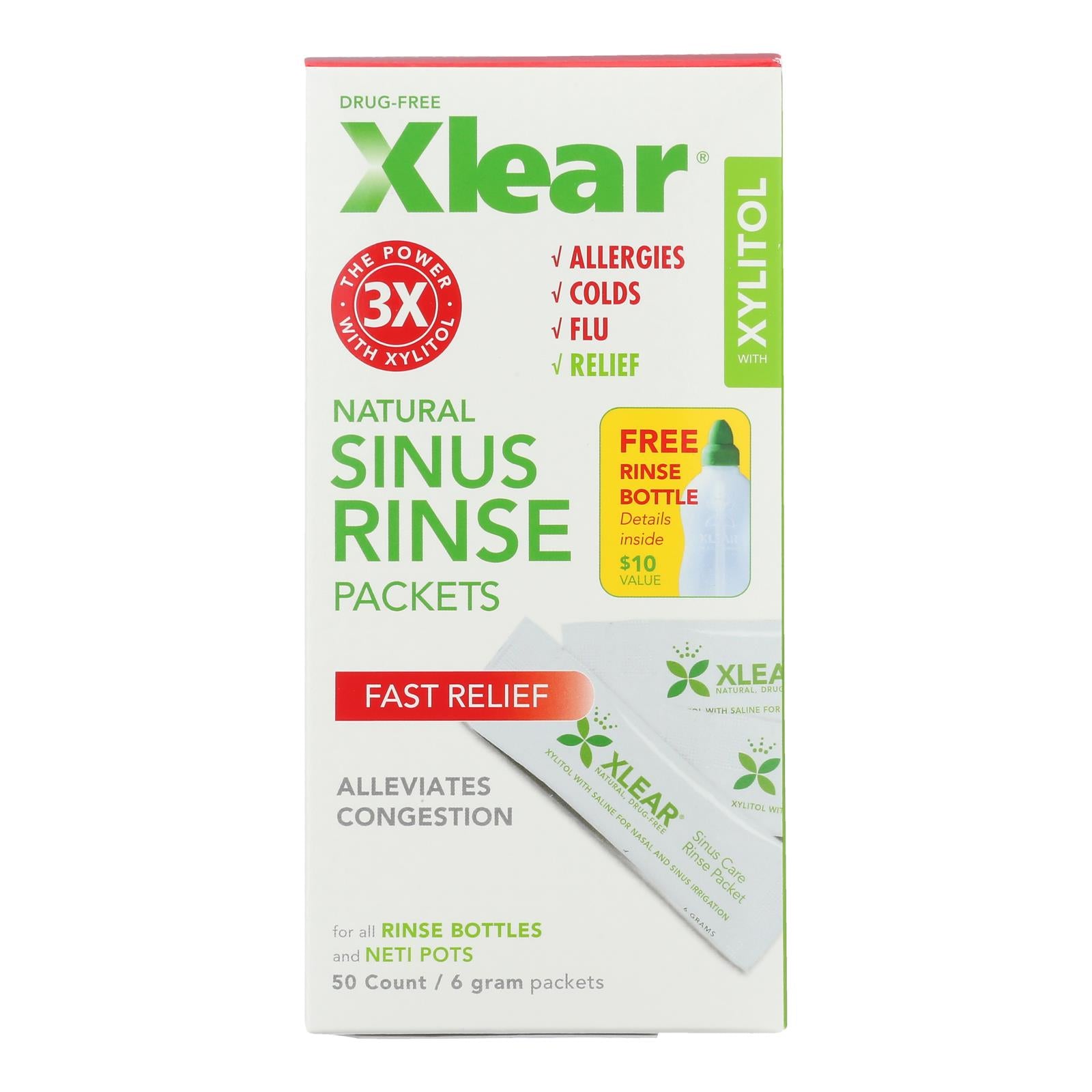 Xlear - Sinus Neti Refil Solution - 50 CT