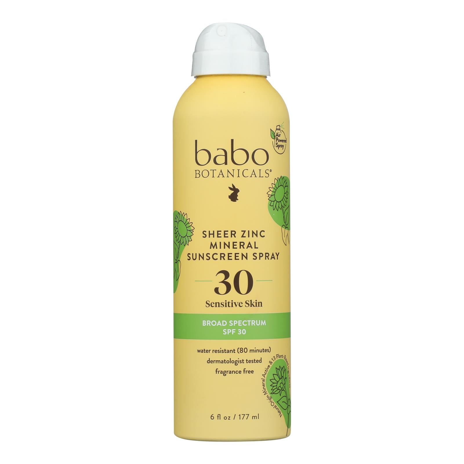 Babo Botanicals Sunscreen Fragrance Free, 6 fl oz.