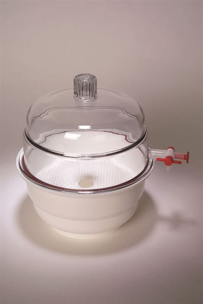 Desiccator, Vac, White Base, Pp/Pc, 6" - 55204