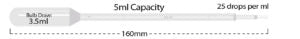 C & A Scientific DROPPER 5.0 mL Large Bulb 1 mL PE 500/Box - D5304