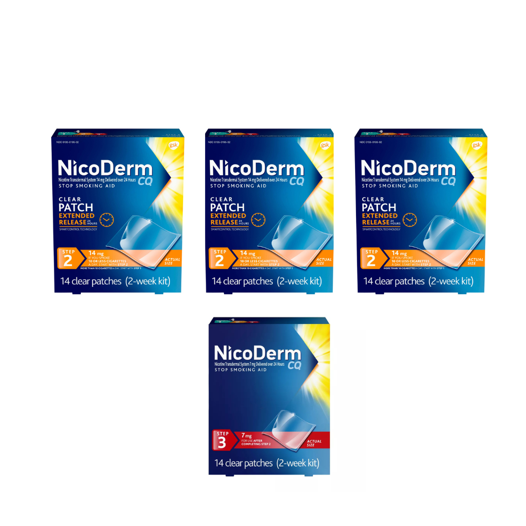 Nicoderm CQ Nicotine Patches, 8 Weeks to Quit Bundle, For Light Smokers