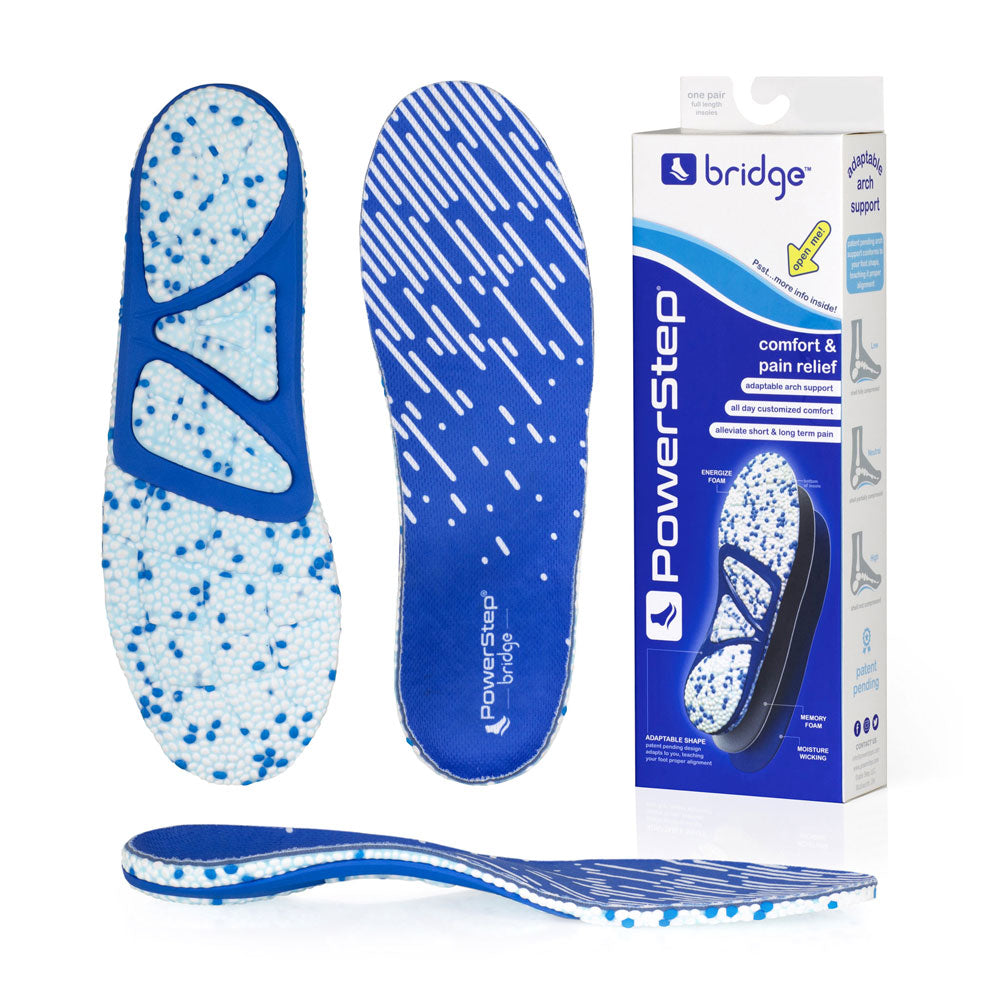 PowerStep bridge Adaptable Arch Supporting Insoles with Energize Foam