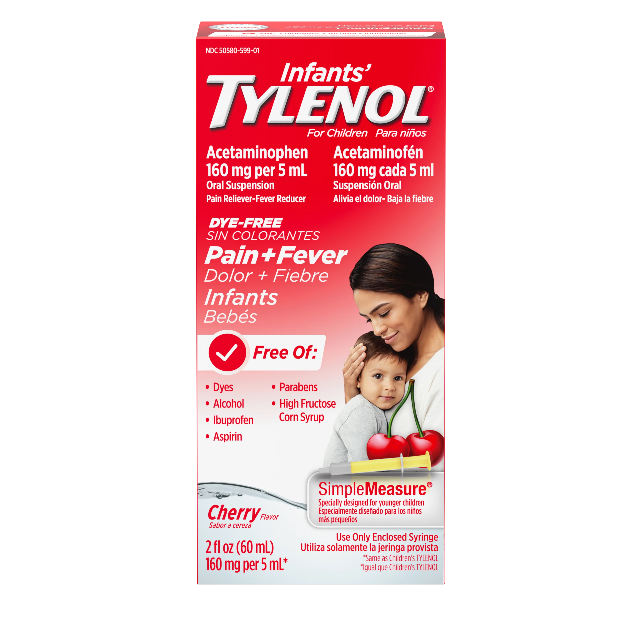 Infants' TYLENOL® Dye Free Pain Reliever and Fever Reducer, 2 oz.