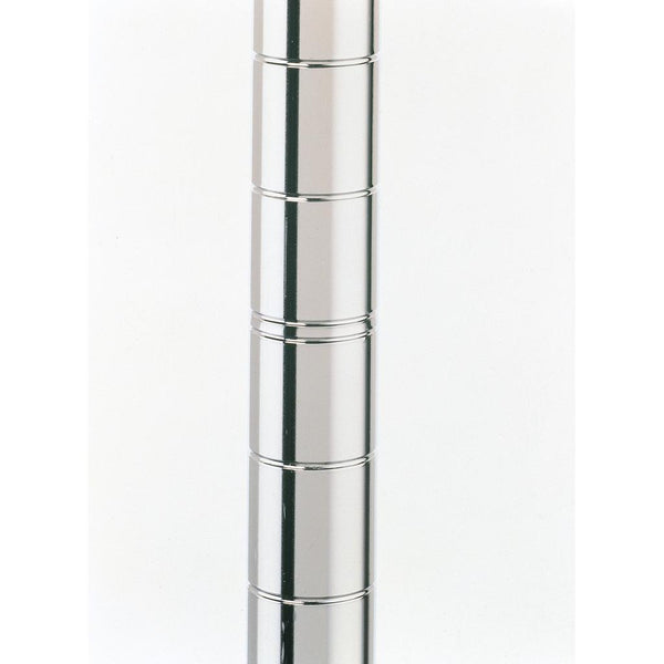 Super Erecta SiteSelect Stationary Shelving Post, Chrome, 86.5" H