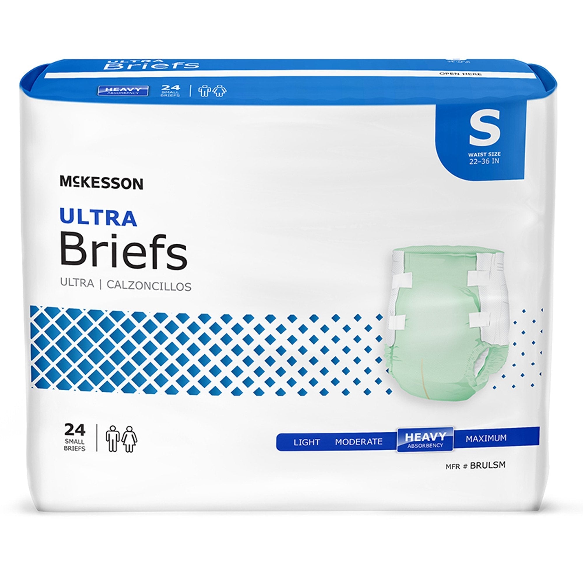 McKesson Ultra Heavy Absorbency Incontinence Brief, Small, 24 ct