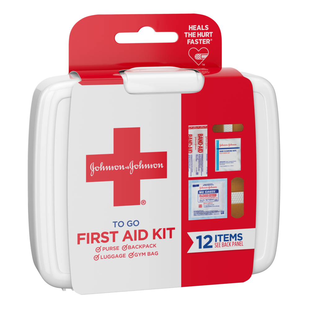 Johnson and Johnson To-Go First Aid Kit, 12 pcs