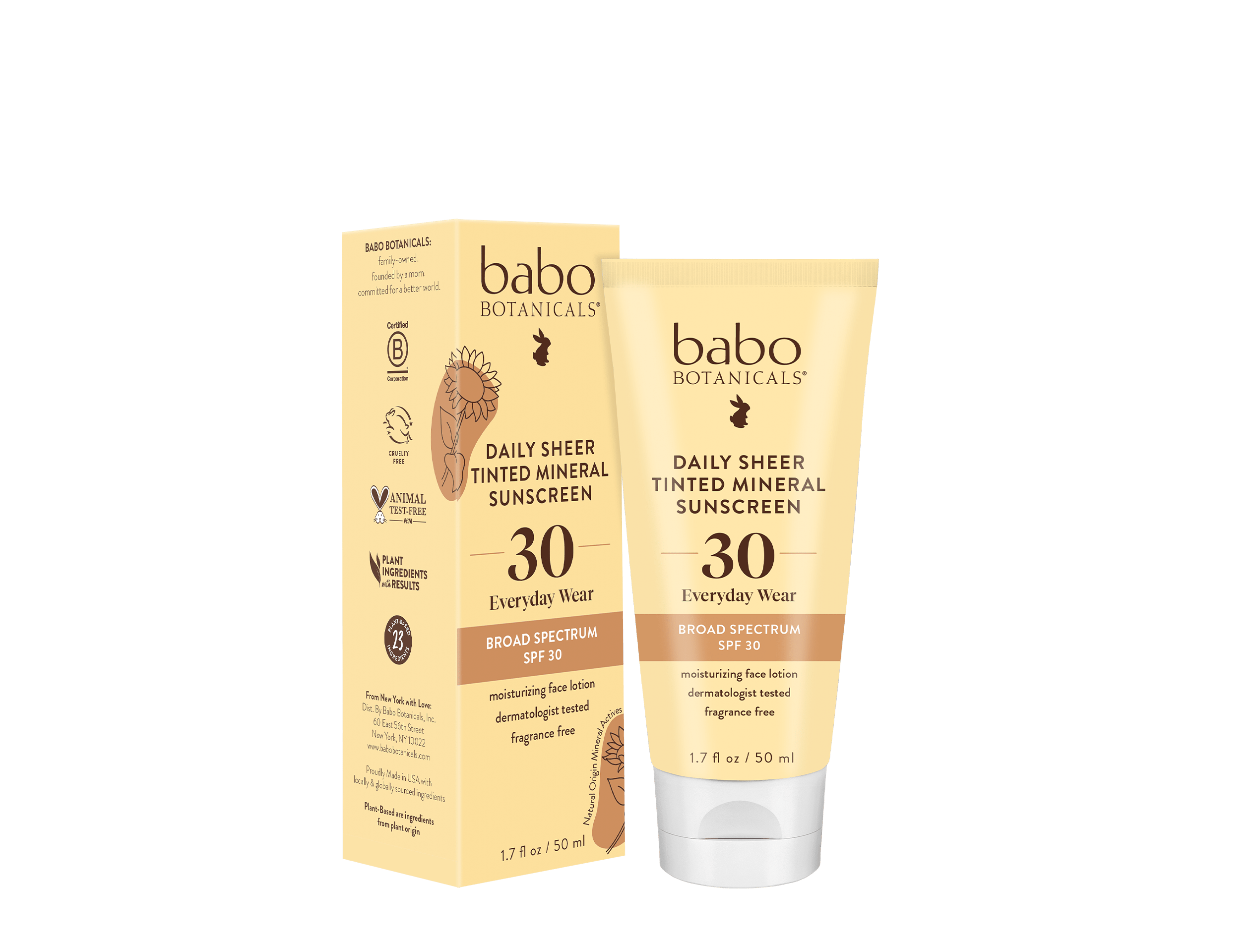 Babo Botanicals Daily Sheer Tinted Mineral Sunscreen Lotion, SPF 30, 1.7 oz.