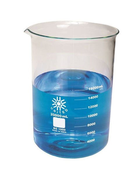 Beaker, Low Form, Borosilicate Glass, 20000ml - BG1000-20000