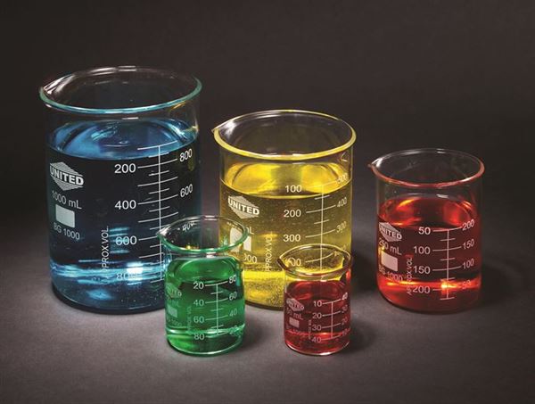 Glass Beaker Set Of 5, Borosilicate - BGSET5