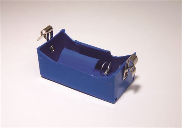 D Cell Battery Holder W/ Fahnstock Clips - BTHP01-F