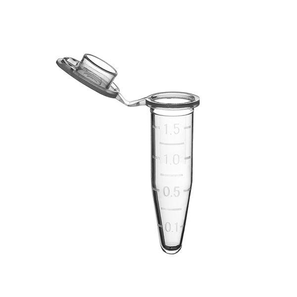 Microtube w/ cap- 1.5ml- clear- sterile- w/ self-standing bag & Stop-Pops- 500/pk-C2000