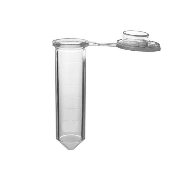 Microtube w/ cap- 2.0ml- clear- sterile- w/ self-standing bag & Stop-Pops- 500/pk-C2002