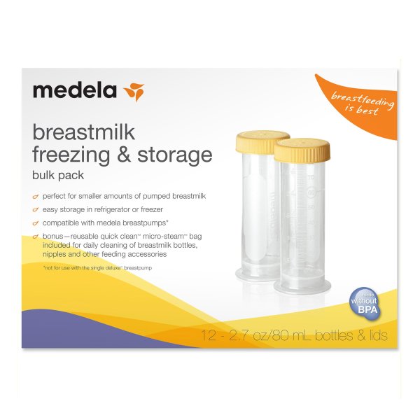 Medela Breast Milk Storage Bottle, 2.7 oz., 12 ct.