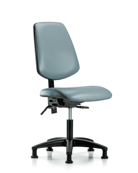 Vinyl Chair - Desk Height with Medium Back & Stationary Glides in Storm Supernova Vinyl - VDHCH-MB-RG-T0-A0-RG-8822