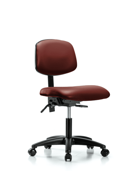 Vinyl Chair - Desk Height with Casters in Borscht Supernova Vinyl - VDHCH-RG-T0-A0-RC-8815