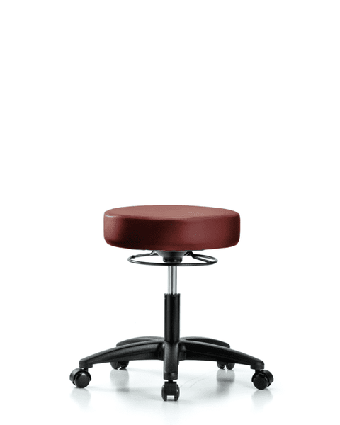 Vinyl Stool without Back - Desk Height with Casters in Taupe Supernova Vinyl - VDHSO-RG-RC-8815