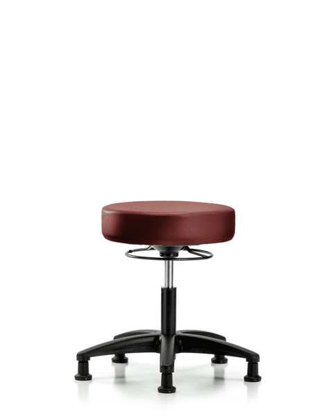 Vinyl Stool without Back - Desk Height with Stationary Glides in Taupe Supernova Vinyl - VDHSO-RG-RG-8815