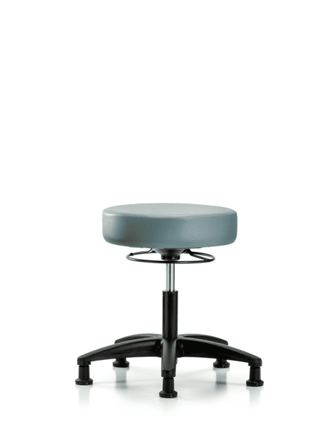 Vinyl Stool without Back - Desk Height with Stationary Glides in Storm Supernova Vinyl - VDHSO-RG-RG-8822