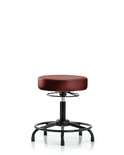 Vinyl Stool without Back - Desk Height with Round Tube Base & Stationary Glides in Taupe Supernova Vinyl - VDHSO-RT-RG-8815