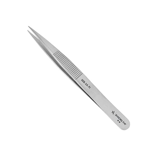 Excelta Tweezers - 00B-SA-PI - Straight Strong Medium Point - 00B-SA-PI