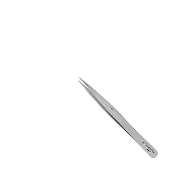Excelta Tweezers - Straight Strong Semi-Fine Point - Carbon Steel - 00C