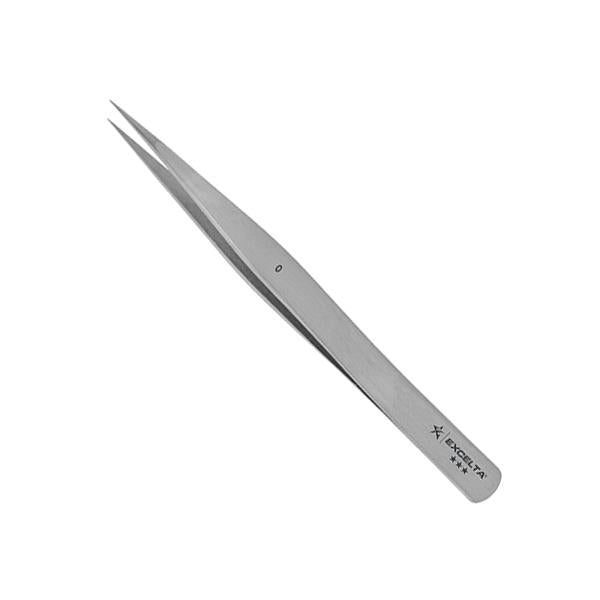 Excelta Tweezers - Straight Strong Point - Carbon Steel - 0