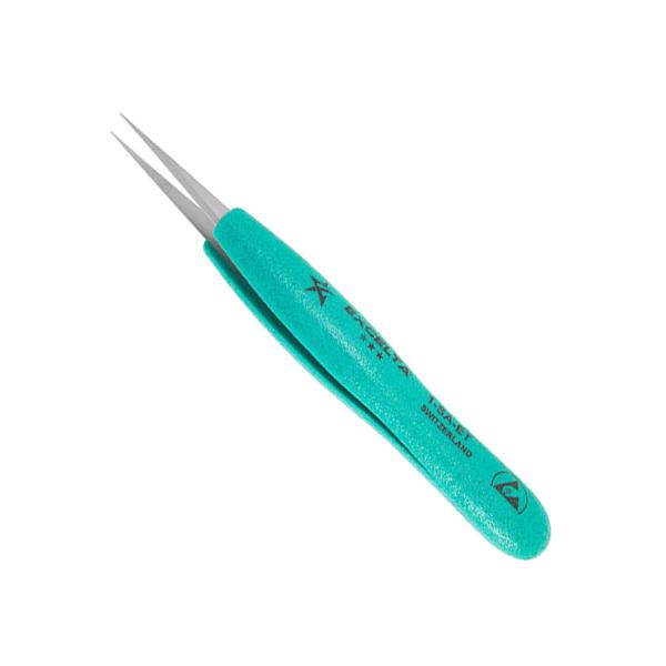 Excelta Tweezers - 1-SA-ET - Straight Very Fine Point - Anti-Mag. SS - Ergonomic - 1-SA-ET