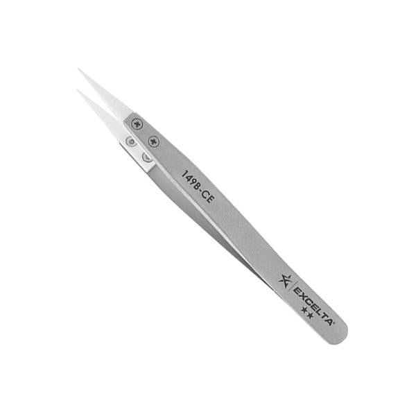 Excelta Tweezers - Straight .030‚„¹ Tip (Non-replaceable Tips) - Ceramic - Ergo - 149B-CE