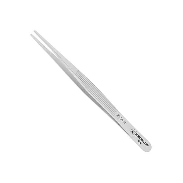 Excelta Tweezers - 20-SA-PI - Straight Strong Point - Anti-Mag. SS - Serrated - 20-SA-PI