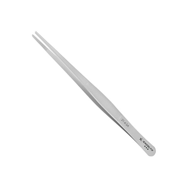 Excelta Tweezers - 21-6-SA - Straight Strong Point - Anti-Mag. SS - Serrated - 21-6-SA