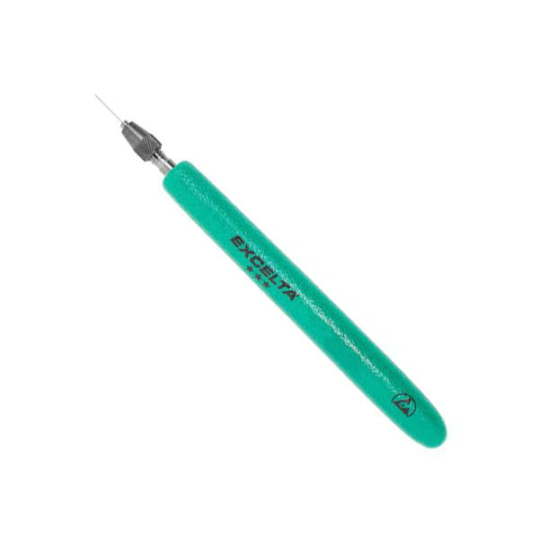 Excelta Pin Vise - Straight - Brass - Ergo Handle - 0 -.025" - 227D-ET