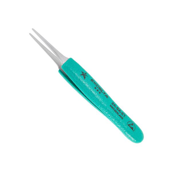 Excelta Tweezers - 2A-SA-ET - Straight Tapered Flat Point - Anti-Mag. SS - Ergonomic - 2A-SA-ET