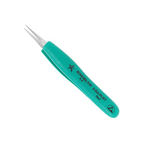 Excelta Tweezers - 3-SA-PI-ET - Straight Very Fine Point - 3-SA-PI-ET