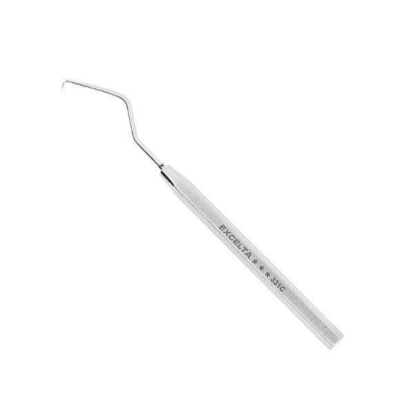 Excelta Probe - Curved Mini Fine Tip - SS - .01" - 331C