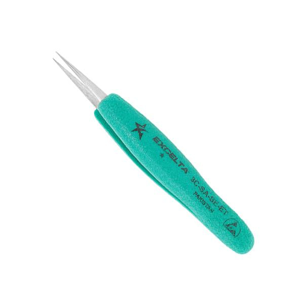 Excelta Tweezers - 3C-SA-SE-ET - Straight Very Fine Point - 3C-SA-SE-ET