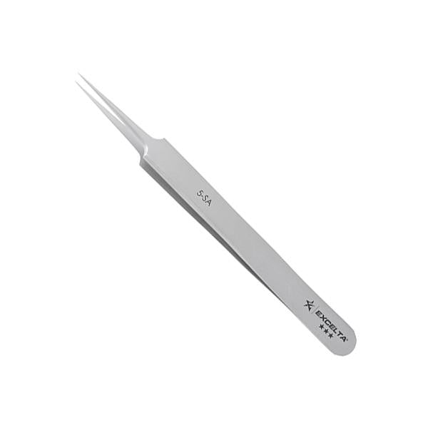 Excelta Tweezers - 5-SA- Straight Tapered Ultra Fine Point - Anti-Mag. SS - 5-SA