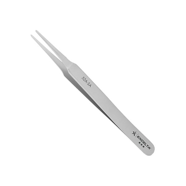 Excelta Tweezers - 52A-SA - Straight Flat Point - Anti-Mag. SS - Anti-Crush - 52A-SA