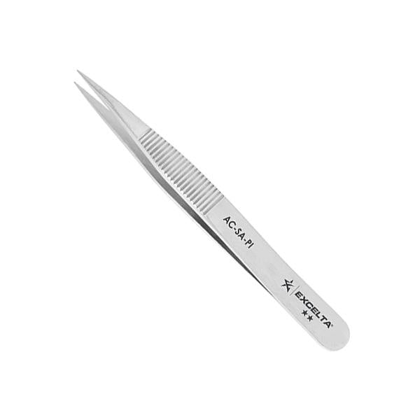 Excelta Tweezers - AC-SA-PI - Straight Blunt Strong Point - Anti-Mag. SS - AC-SA-PI