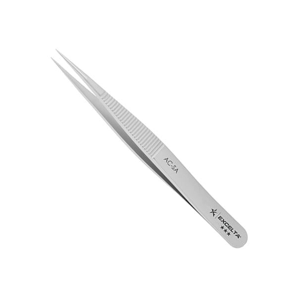 Excelta Tweezers - AC-SA - Straight Blunt Strong Point - Anti-Mag. SS - AC-SA
